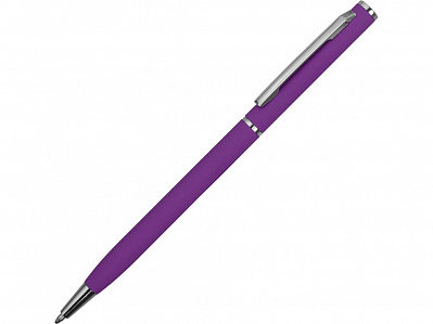 Ручка металлическая шариковая Атриум софт-тач (Фиолетовый/серебристый)