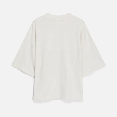 Футболка оверсайз унисекс T9, молочно-белая