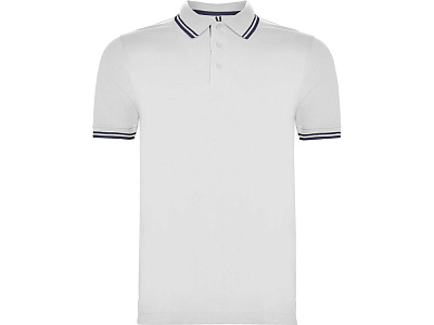 Рубашка поло Montreal мужская (Белый/синий нэйви)