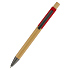 Ручка &quot;Авалон&quot; с корпусом из бамбука и софт-тач вставкой, красный - Фото 2