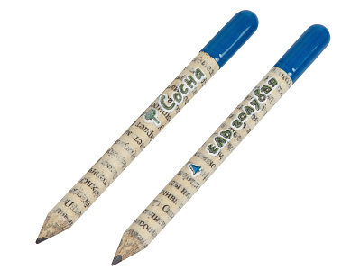 Набор Растущий карандаш mini, 2 шт. с семенами голубой ели и сосны (Бело-серый/голубой)