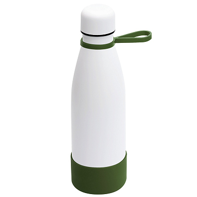 Термобутылка герметичная вакуумная Olivia To Go, белый/хаки