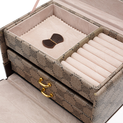 Шкатулка для украшений Jardin D'Ete, цвет коричнево-бежевый, 18,0 x 12,5 x 13,5  см