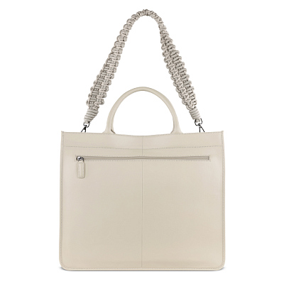 Сумка-тоут женская BUGATTI Daphne, бежевый цвет, воловья кожа/полиэстер, 41х15х34,5 см