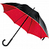 Зонт-трость Downtown, черный с красным - Фото 1