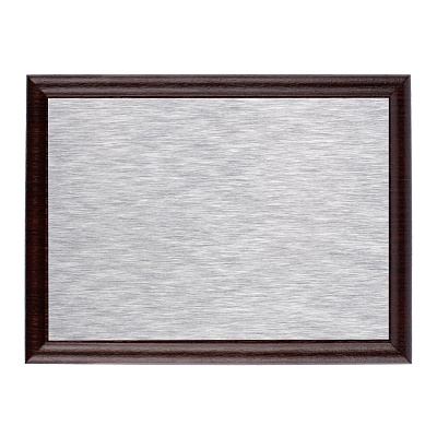 Плакетка Plaque, малая, венге с серебристой пластиной (Серебристый)