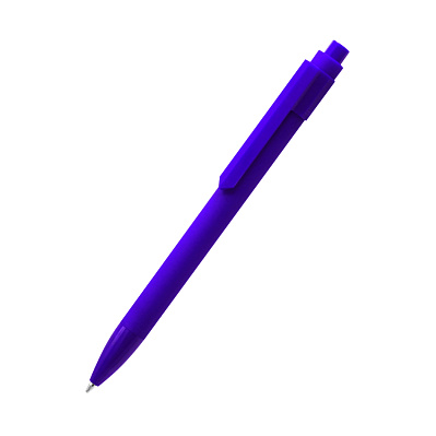 Ручка пластиковая Pit Soft софт-тач, синяя (Синий)