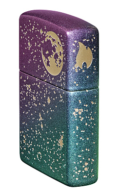 Зажигалка ZIPPO Starry Sky с покрытием Iridescent, латунь/сталь, фиолетовая, матовая, 38x13x57 мм