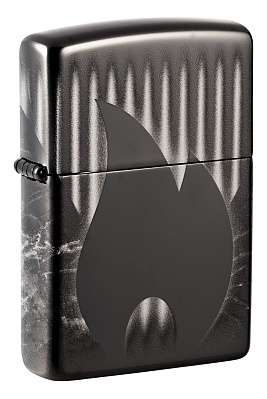 Зажигалка ZIPPO Classic с покрытием High Polish Black, латунь/сталь, черная, глянцевая, 38x13x57 мм (Черный)