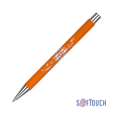 Ручка шариковая "Aurora", покрытие soft touch  (Оранжевый)
