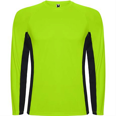 Спортивная футболка SHANGHAI L/S мужская, ФЛУОРЕСЦЕНТНЫЙ ЗЕЛЕНЫЙ/ЧЕРНЫЙ M (Флуоресцентный зеленый/Черный)