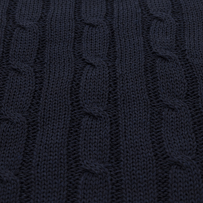 Плед Фадо (Fado) вязаный, синий (без подарочной коробки)