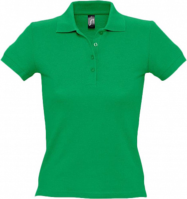 Рубашка поло женская People 210, ярко-зеленая (Зеленый)