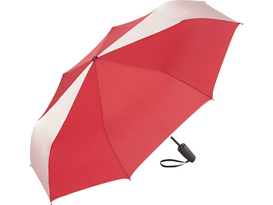 Зонт складной ColorReflex со светоотражающими клиньями, полуавтомат (Красный)