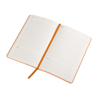 Ежедневник недатированный "Альба", формат А5, гибкая обложка, оранжевый