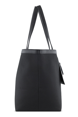 Сумка-тоут женская большая BUGATTI Elena, черная, канвас, полиуретан, 58 x 22 x 31,5 см