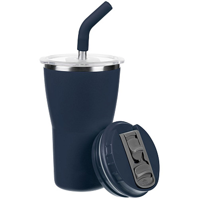 Термостакан Sapporo без логотипа, темно-синий (Тёмно-синий)