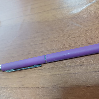 Ручка-стилус металлическая шариковая Jucy Soft soft-touch