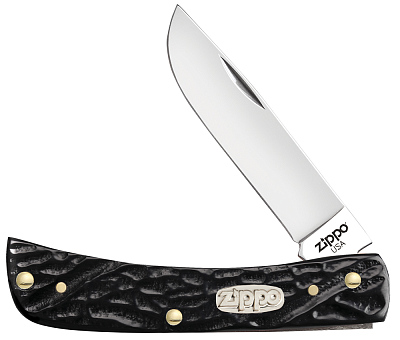 Нож перочинный ZIPPO Rough Black Synthetic Sodbuster Jr, 92 мм, чёрный
