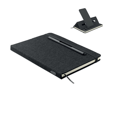 A5 notebook with phone holder (Чёрный)