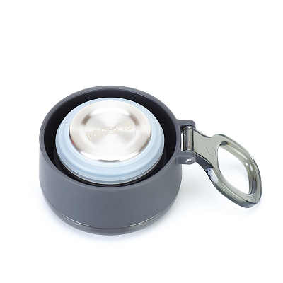 Термокружка Stinger, 0,42 л, сталь/пластик, чёрный глянцевый, 7,5 х 6,9 х 22,2 см