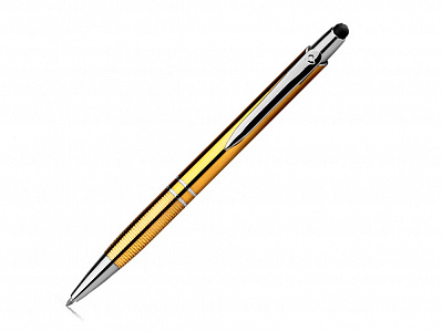 Ручка-стилус пластиковая шариковая (Желтый)