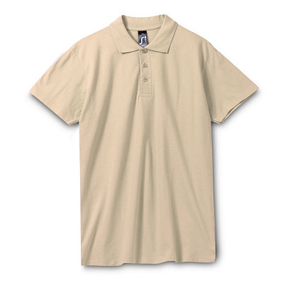 Рубашка поло мужская Spring 210, бежевая (Бежевый)