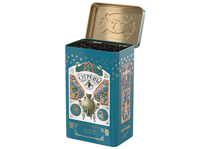 Зеленый чай с мятой и малиной в подарочной упаковке