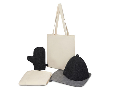 Банный набор с килтом Healing Light, мужской (Серый)