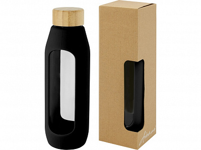 Бутылка в силиконовом чехле Tidan (Черный)