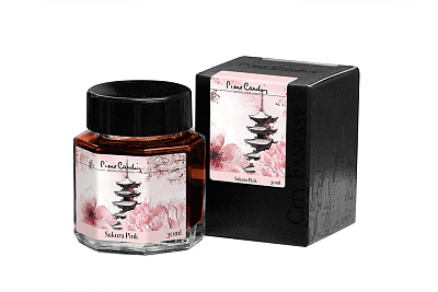 Флакон чернил Pierre Cardin 30мл серия CITY FANTASY цвет Sakura Pink (Розовая Сакура)