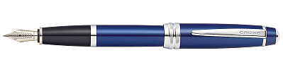 Перьевая ручка Cross Bailey. Цвет - синий, перо - нержавеющая сталь, среднее (Синий)