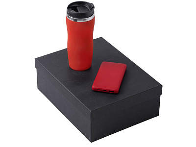 Подарочный набор COLOR IT c термокружкой и повербанком (Красный)