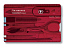 Швейцарская карточка VICTORINOX SwissCard Classic, 10 функций, полупрозрачная красная - Фото 2