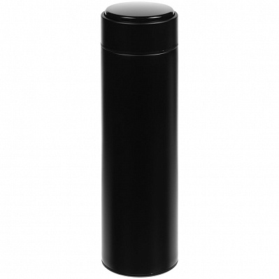 Смарт-бутылка с заменяемой батарейкой Long Therm, черная (Черный)