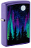Зажигалка ZIPPO Night In The Forest с покрытием Purple Matte, латунь/сталь, фиолетовая, 38x13x57 мм - Фото 1