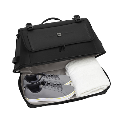 Дорожная сумка VICTORINOX Crosslight Duffel, черная, RPET полиэстер, 52x30x33 см, 37 л
