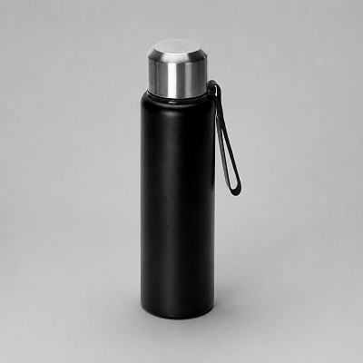 Вакуумный термос Story, тубус, 800мл (Черный, серебристый)