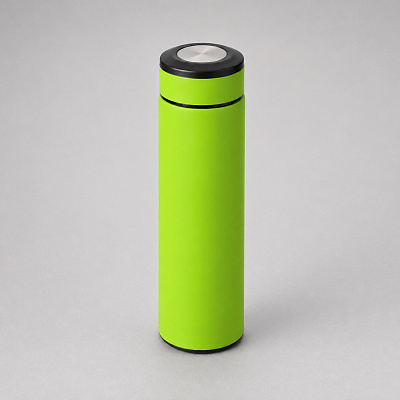 Вакуумный термос Vacuum Flask C1, soft touch, 420мл (Зеленое яблоко/черный/серебристый)
