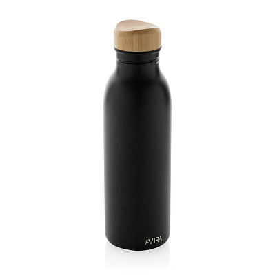 Бутылка для воды Avira Alcor из переработанной стали RCS, 600 мл (Черный;)