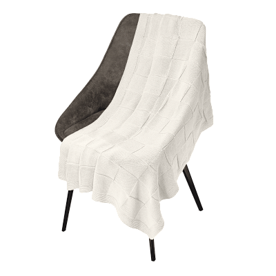 Плед Селла (Cella) вязаный, бежевый (без подарочной коробки)