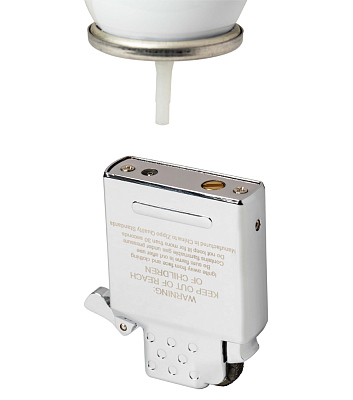 Газовый вставной блок для широкой зажигалки Zippo, одинарное жёлтое пламя, нержавеющая сталь