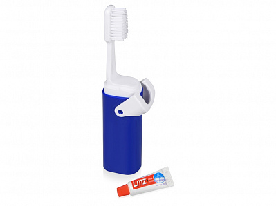Складная зубная щетка Clean Box (Синий/белый)