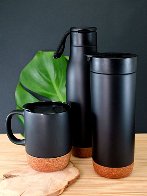 Термобутылка Steady, черная