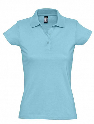 Рубашка поло женская Prescott Women 170, бирюзовая (Бирюзовый)