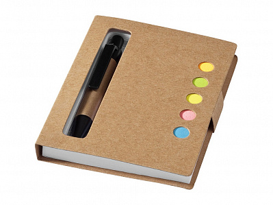 Набор стикеров Reveal с ручкой и блокнотом А7 (Светло-коричневый)