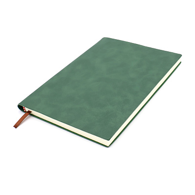 Блокнот A5 &quot;Donnie&quot; c карманом для ручки, тёмно-зелёный (Темно-зеленый)