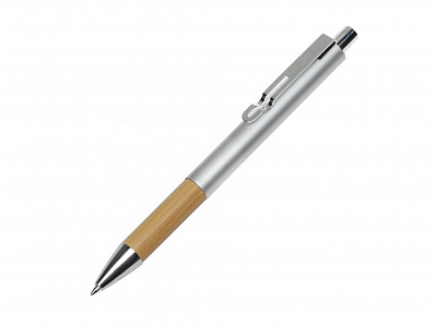 Ручка металлическая шариковая Sleek (Серебристый/натуральный)