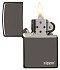 Зажигалка ZIPPO Logo с покрытием Black Ice®, латунь/сталь, чёрная, глянцевая, 38x13x57 мм - Фото 2