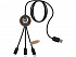 Зарядный кабель 3 в 1 со светящимся логотипом и округлым бамбуковым корпусом - Фото 7